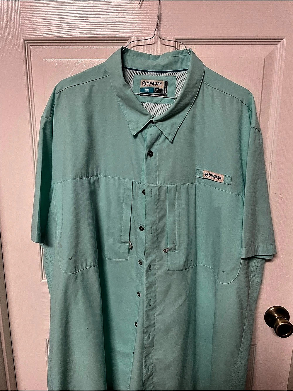Magellan Outdoors Fish Gear Short Sleeve Fishing Shirt Green 4XL